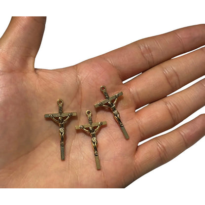 Abalorio 50 Grms Crucifijo Metálico Cruz Para Bisutería
