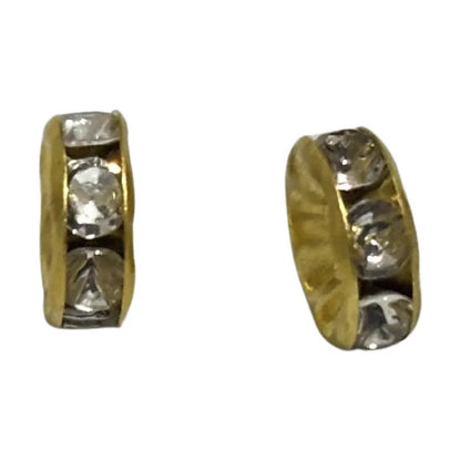 500 Piezas Abalorio Rondel Separador Incrustación Bisutería Dorado 8 Mm