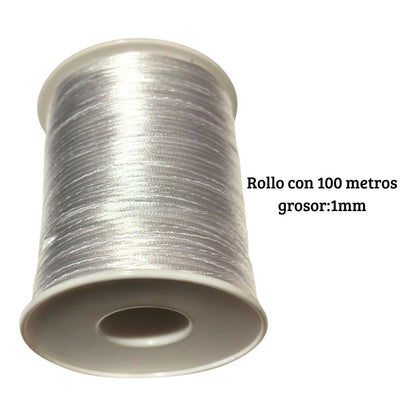 Hilo Cola De Rata Delgado 1mm/100 Metros (alta Calidad)