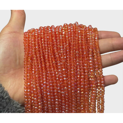 5 Tiras Cristal Checo Facetado 4mm Abalorio Bisutería 600pcs