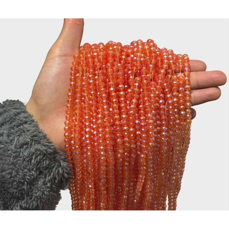 5 Tiras Cristal Checo Facetado 6mm Abalorio Bisutería 450pcs