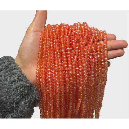 5 Tiras Cristal Checo Facetado 6mm Abalorio Bisutería 450pcs