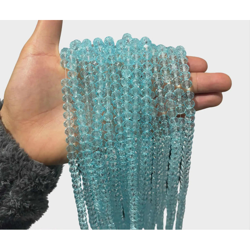 5 Tiras Cristal Checo Facetado 8mm Abalorio Bisutería 325pcs