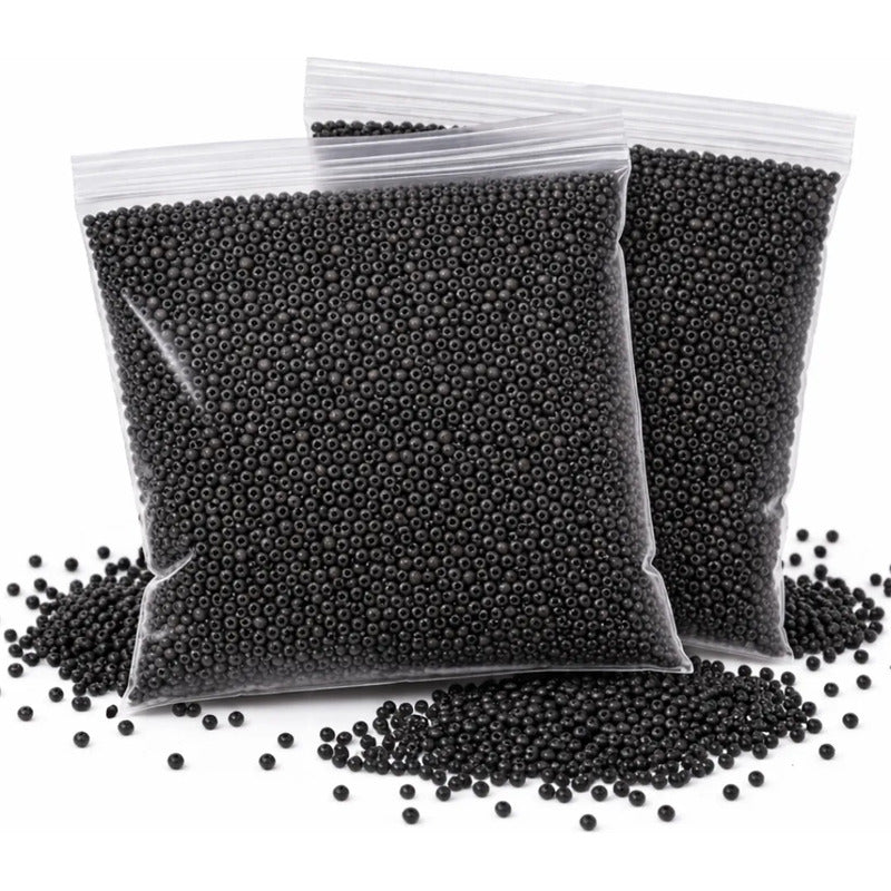 50 Gramos Chaquira Calibrada 12/0 Abalorio Bisutería 2mm Negro