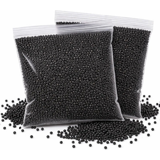50 Gramos Chaquira Calibrada 12/0 Abalorio Bisutería 2mm Negro