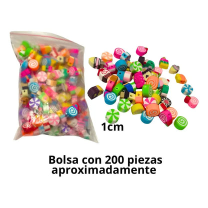 200 Piezas Cuenca Fimo Para Bisutería