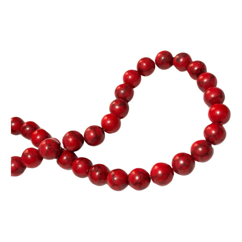 Howlita Piedra Tallada 8/6mm Con Orificio Para Pulseras