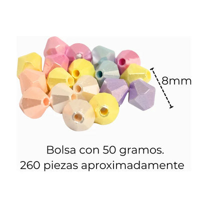 50 Gramos Abalorio Cuencas Separador Bisutería Figuras Trompo Mate