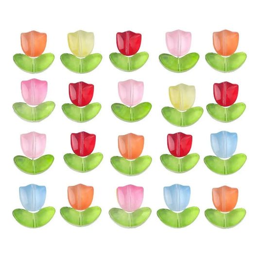 10 Pares Separador De Vidrio En Forma De Flor Para Pulseras