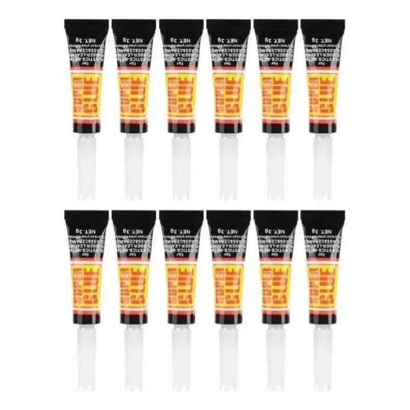 Pegamento Adhesivo Super Glue De Cianocrilato 3gr 12pzs Color Transparente