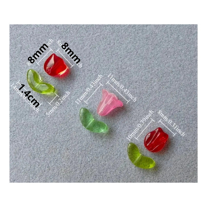 10 Pares Separador De Vidrio En Forma De Flor Para Pulseras