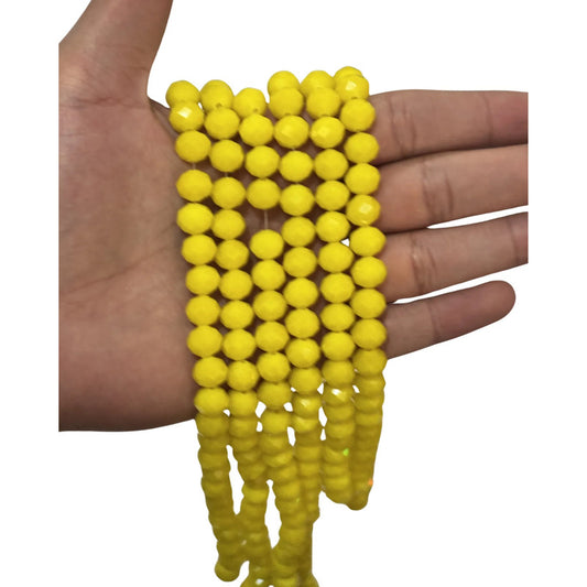 3tiras Cristal Checo Facetado 10mm Abalorio Bisutería 200pcs Amarillo