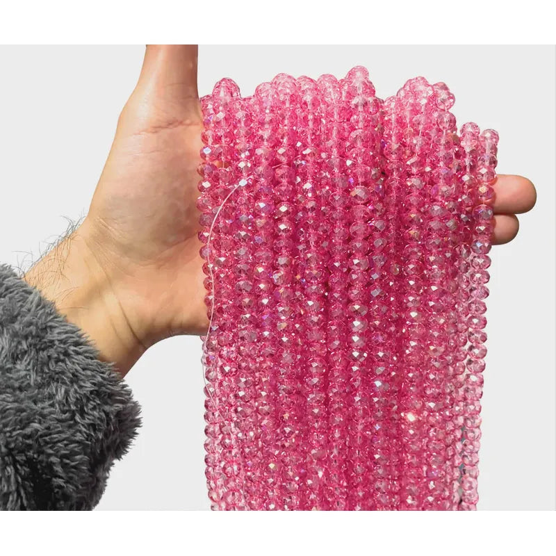 5 Tiras Cristal Checo Facetado 8mm Abalorio Bisutería 325pcs