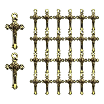 Dije Crucifijo Mini Jesucristo Doble Cara 230 Piezas Dorado