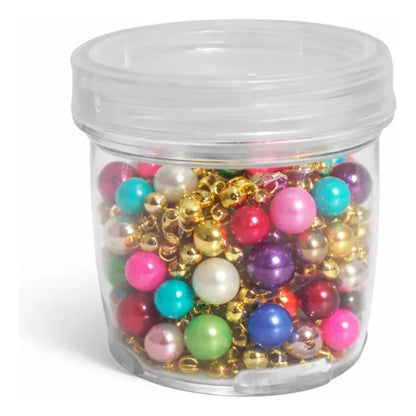 Set 10 Frascos Plásticos Transparentes Tapa Rosca Apilables 70ml