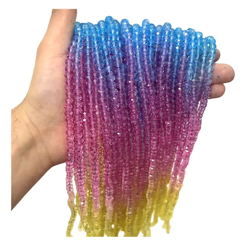 5 Tiras Cristal Checo Facetado 6mm Abalorio Bisutería 450pcs