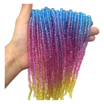 5 Tiras Cristal Checo Facetado 6mm Abalorio Bisutería 450pcs