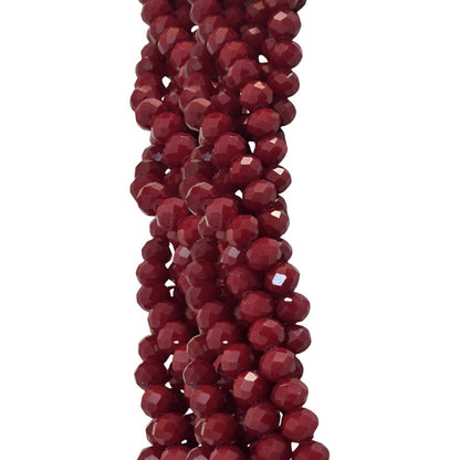 3tiras Cristal Checo Facetado 10mm Abalorio Bisutería 200pcs Rojo Vino