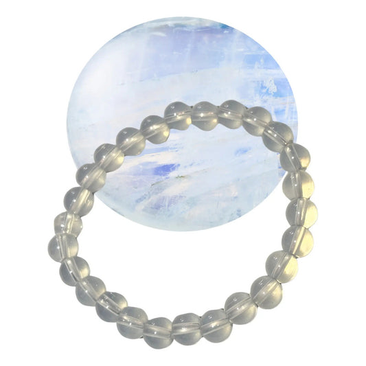 Pulsera Piedra Luna Hematita Paz Confianza Autoestima