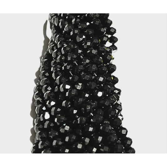 5 Tiras Cristal Checo Facetado 6mm Abalorio Bisutería 450pcs Negro