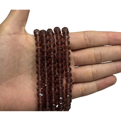 5 Tiras Cristal Checo Facetado 8mm Abalorio Bisutería 325pcs