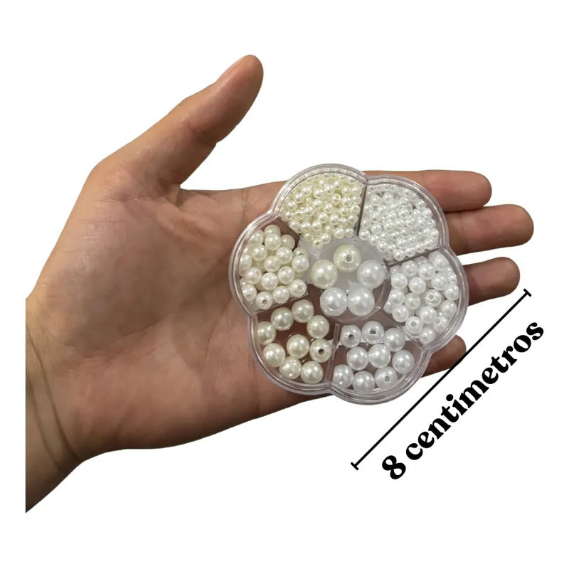 Set Perla Sintética Con Orificio Cuentas Acrílica Abalorio 183 Pcs