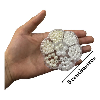 Set Perla Sintética Con Orificio Cuentas Acrílica Abalorio 183 Pcs
