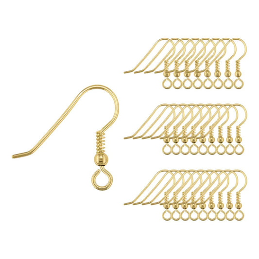 500/1,000 Piezas Ganchos Para Aretes Anzuelo Dorado-500pcs