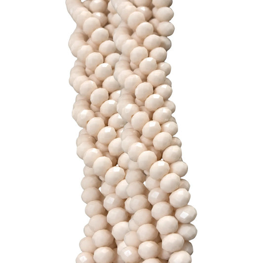 3tiras Cristal Checo Facetado 10mm Abalorio Bisutería 200pcs Crema