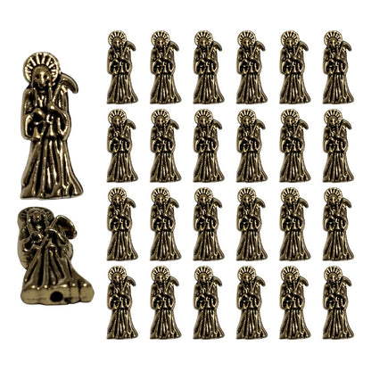 50 Grms Dijes Santa Muerte Oro Viejo Bisutería Separador Dorado Oscuro