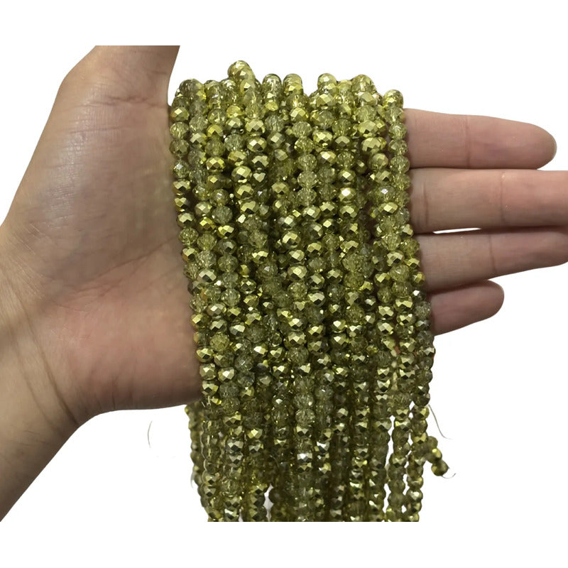 5 Tiras Cristal Checo Facetado 6mm Abalorio Bisutería 450pcs