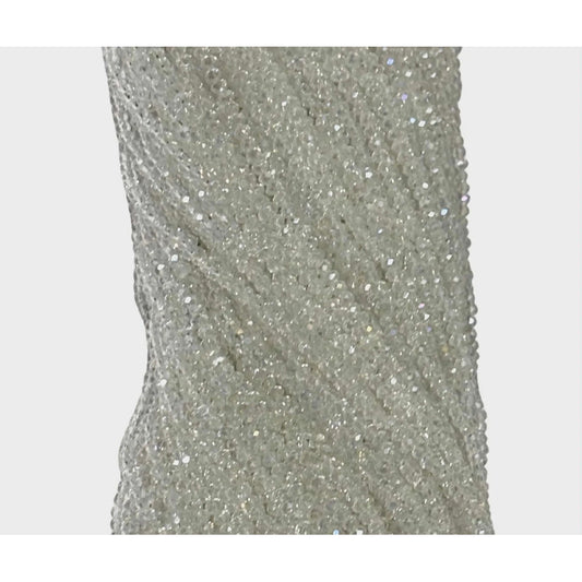 5 Tiras Cristal Checo Facetado 2mm Abalorio Bisutería 700pcs Tornasol Transparente