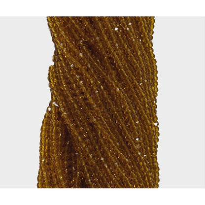 5 Tiras Cristal Checo Facetado 4mm Abalorio Bisutería 600pcs Ambar Transparente