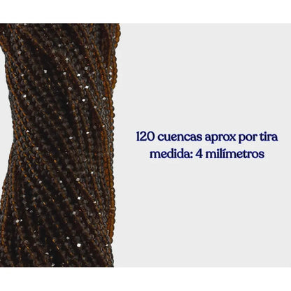 5 Tiras Cristal Checo Facetado 4mm Abalorio Bisutería 600pcs