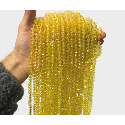5 Tiras Cristal Checo Facetado 8mm Abalorio Bisutería 325pcs