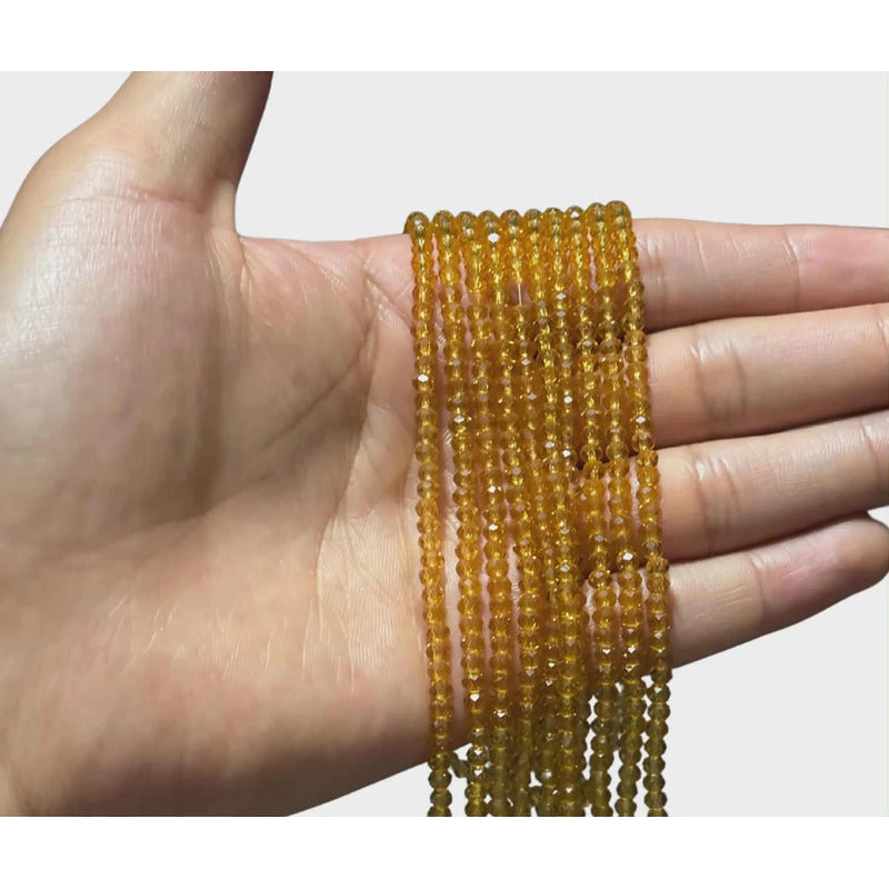 5 Tiras Cristal Checo Facetado 3mm Abalorio Bisutería 650pcs