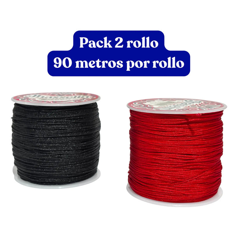 180 Metros-hilo Chino Para Pulseras 0.8mm- 2 Carretes Diy