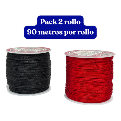 180 Metros-hilo Chino Para Pulseras 0.8mm- 2 Carretes Diy