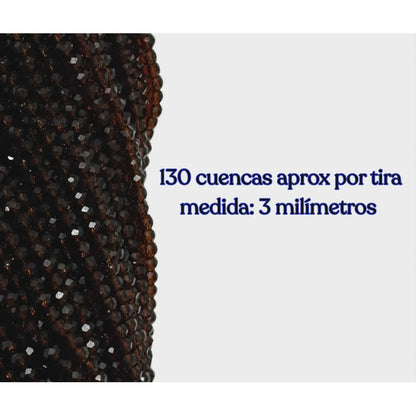 5 Tiras Cristal Checo Facetado 3mm Abalorio Bisutería 650pcs