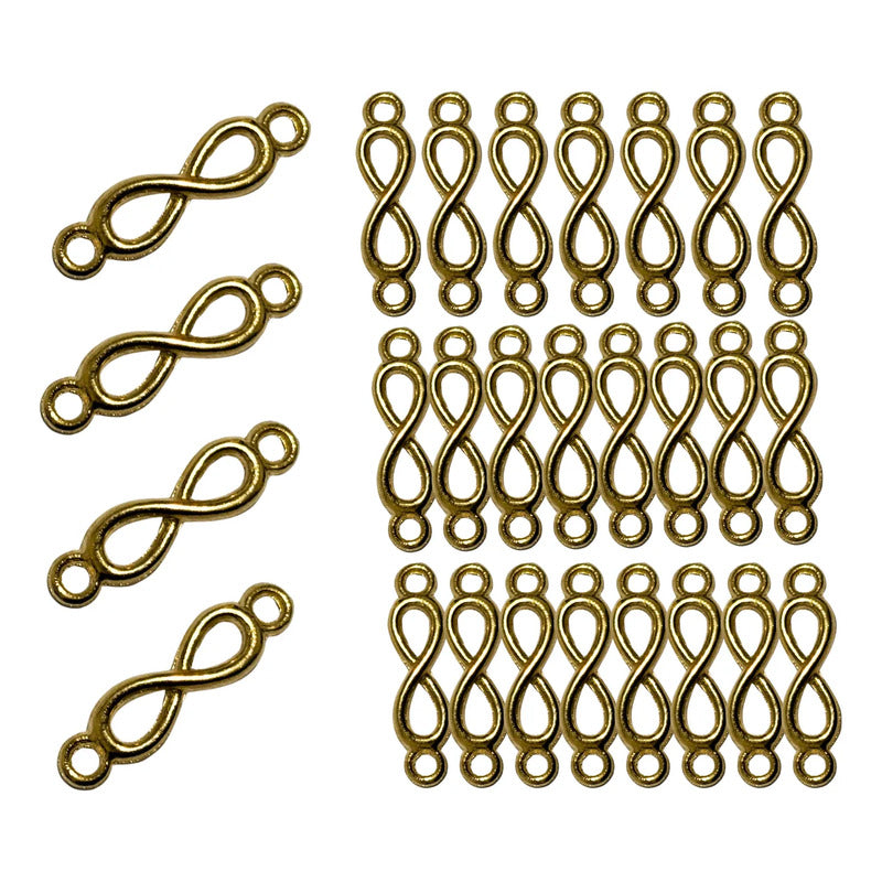 100 Piezas Dijes Conector Infinito Bisutería