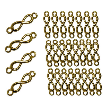 100 Piezas Dijes Conector Infinito Bisutería