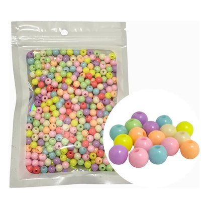 50 Gramos Abalorio Cuencas Separador Bisutería Figuras Bola 6mm