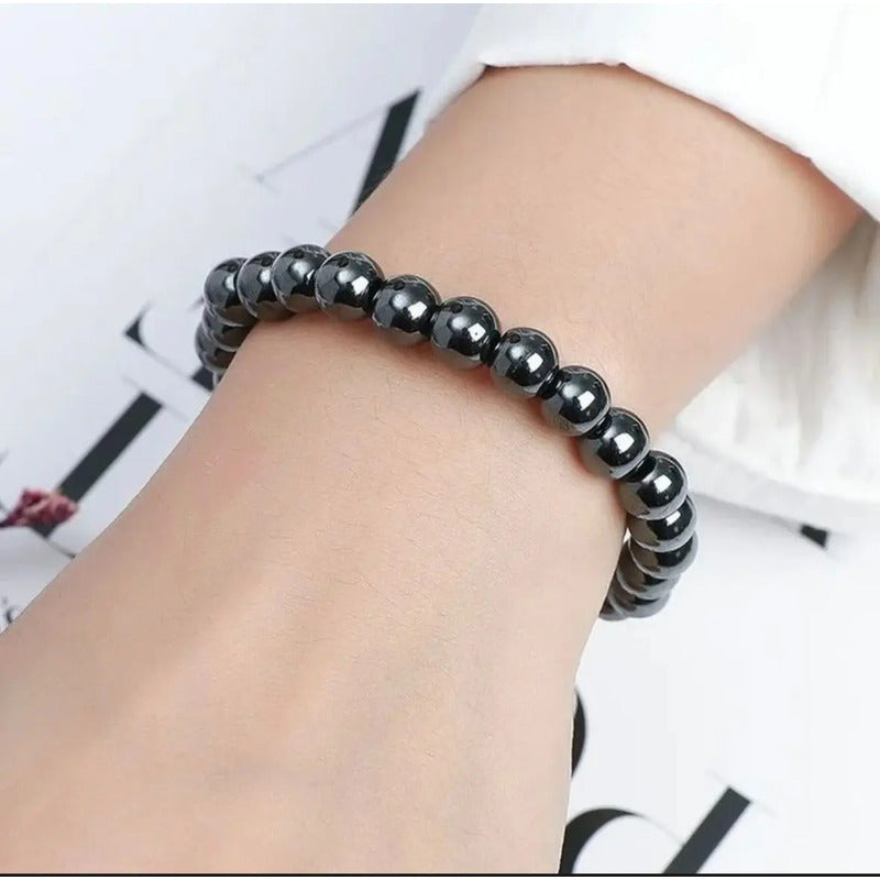 Pulsera Acerina Cuarzo Hemática Elegante Unisex 0.8mm Acerina