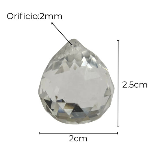5pcs Bola Cristal Facetada Feng Shui Energetica Esfera 2.5cm-transparente