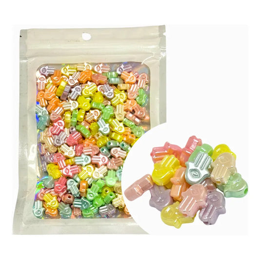 50 Gramos Abalorio Cuencas Separador Bisutería Figuras Mano Fatima Colores