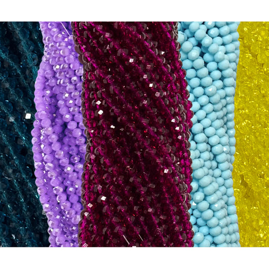 5 Tiras Cristal Checo Facetado 6mm Abalorio Bisutería 450pcs