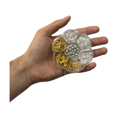Set De Argollas Metálicas Cuentas Bisutería Abalorio 236 Piezas