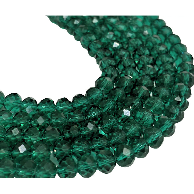 5 Tiras Cristal Checo Facetado 8mm Abalorio Bisutería 325pcs