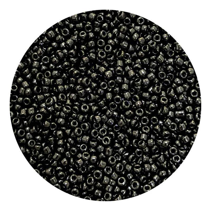 50 Gramos Chaquira Calibrada 12/0 Abalorio Bisutería 2mm Negro