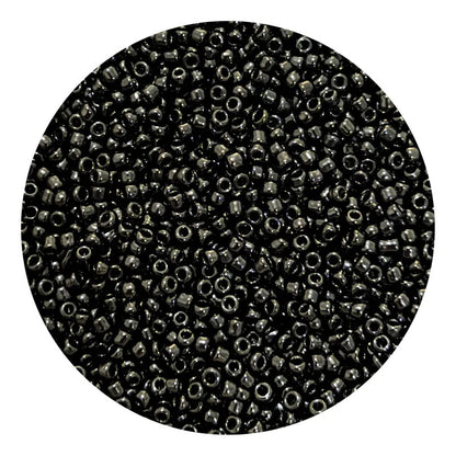 50 Gramos Chaquira Calibrada 12/0 Abalorio Bisutería 2mm Negro